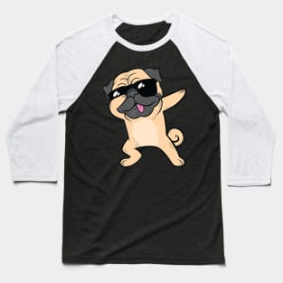 Dabbing Pug Dog Dab Animal Cool Sunglasses Cute Baseball T-Shirt